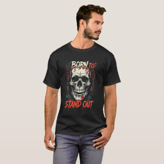 Camiseta Esqueleto Vetorial Nascido para se Destacar | Góti