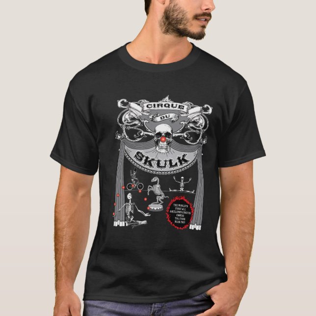 CAMISETA ESQUELETOS - CIRQUE DU SKULK (Frente)