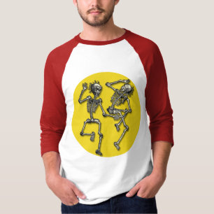 Camiseta Esqueletos da dança com a Lua cheia para o Dia da