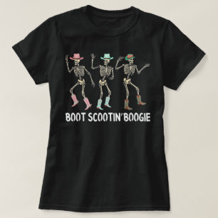 Camiseta Esqueletos Dançando Boogie Western de Botas Escolh