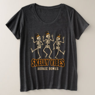 Camiseta Esqueletos Dançantes Em Chapéus-Coco Vibes de Skel