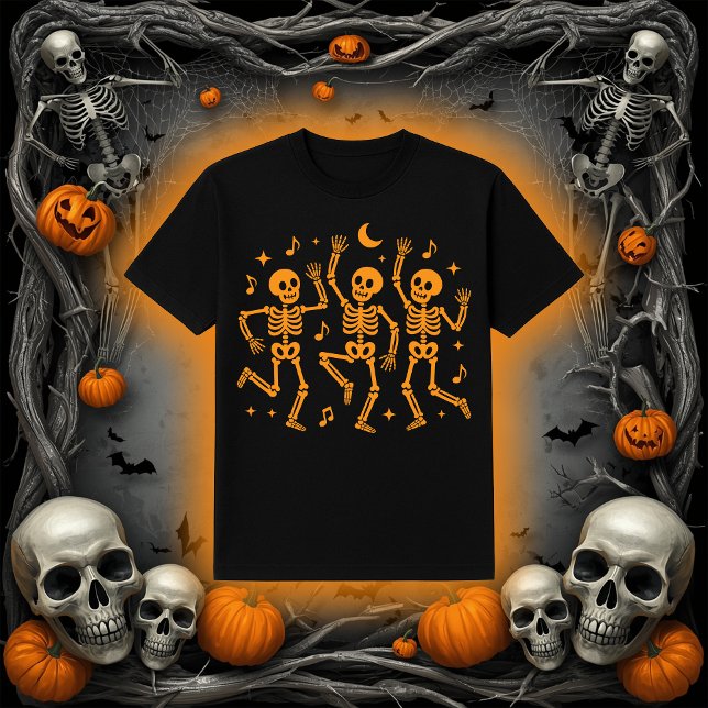 Camiseta Esqueletos dançantes | Hora da Festa Spooky (Criador carregado)