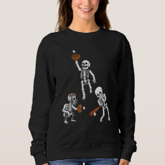 Camiseta Esqueletos de Halloween de beisebol Batedor Apanha