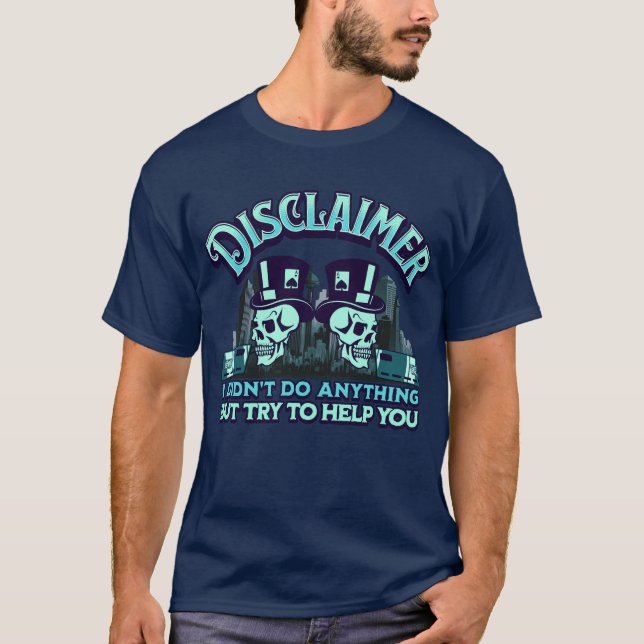 Camiseta Esqueletos de isenção de responsabilidade (Frente)
