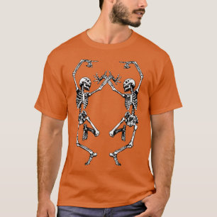 Camiseta Esqueletos de morto dançante presente engraçado 