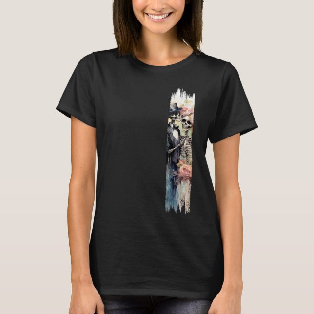 Camiseta Esqueletos do Amor Eterno - Pintor Brushaft (Frente)