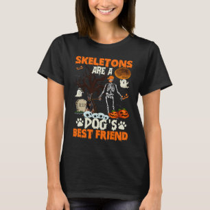 Camiseta Esqueletos Dobermann É Amigos Funny Fantasia De Ha
