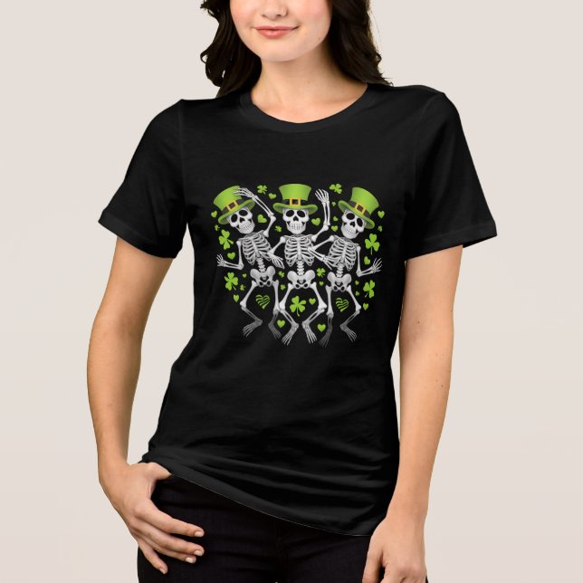 Camiseta Esqueletos Irlandeses Dançantes (Frente)
