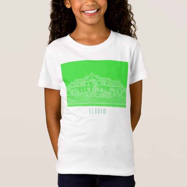 Camiseta Esquema da Arquitetura de Estação de Comboio Sloni (Frente)