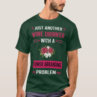 Camiseta Esquema De Arranjo Da Flor Para Bebidas De Vinho D