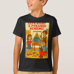 Camiseta Esquema de Pirâmide Engraçado Culto Blackcraft Hum