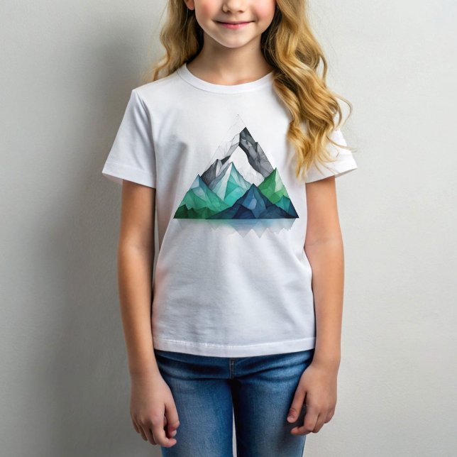 Camiseta Esquema de uma triangular geométrica de montanha (Criador carregado)