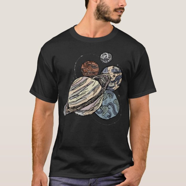 Camiseta Esquema dos planetas (Frente)