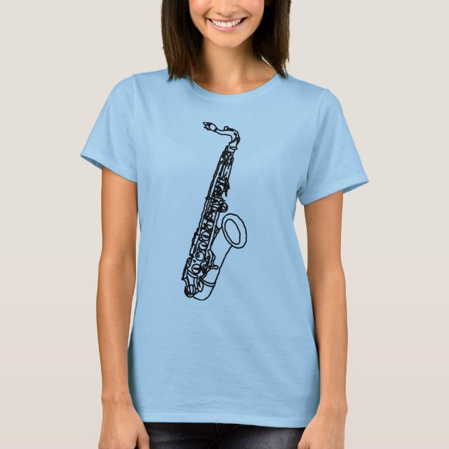 Camiseta Esquema Saxofone (Frente)