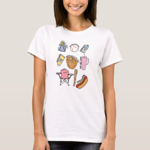 Camiseta Esquemas da mãe de beisebol engraçados