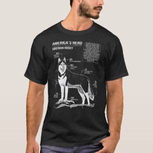 Camiseta esquemático husky