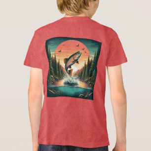 Camiseta Esquerda, natureza personalizada de truta
