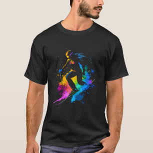 Camiseta Esqui alpino de esportes de inverno Tinta esquiar