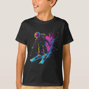 Camiseta Esqui alpino de esportes de inverno Tinta Splash E