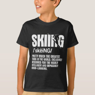 Camiseta Esqui alpino Descida esquiando esquiador esportes