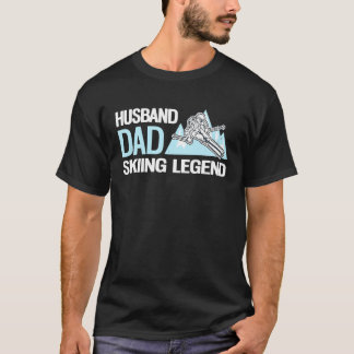 Camiseta Esqui Alpino Marido Pai Lenda do Esqui  1