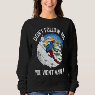 Camiseta Esqui Alpino Não Me Siga Você Não Vai Conseguir