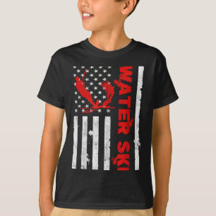 Camiseta Esqui Aquático Bandeira Americana Praia Esportes A