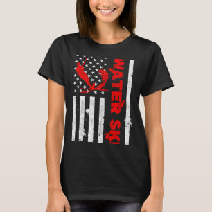 Camiseta Esqui aquático bandeira americana praiasports onda