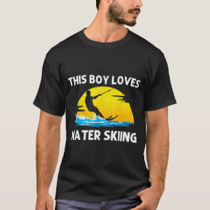 Camiseta Esqui aquático legal para meninos meninas esportes
