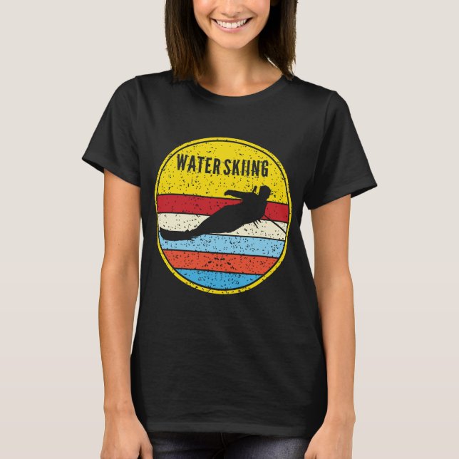Camiseta Esqui aquático Retro Waterski Ski (Frente)