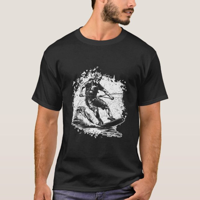 Camiseta Esqui aquático Wakeboard Wakeboarder (Frente)