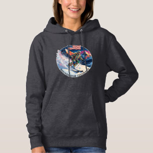 Camiseta Esqui Breckenridge, Colorado, Mulher Esquiadora