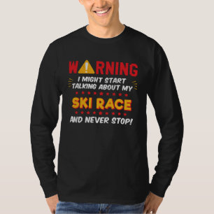 Camiseta Esqui Corrida Esquiador Piada Gráfico