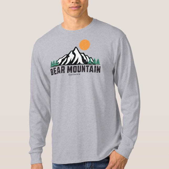 Camiseta Esqui da Montanha do Urso Retro (Frente)