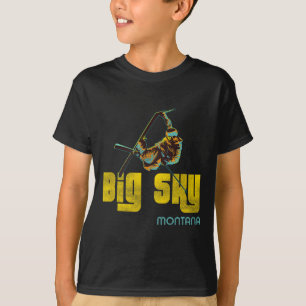Camiseta Esqui da Vintage de Big Sky Montana