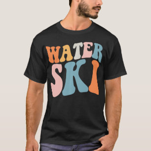 Camiseta Esqui de água sobre o sol retro Waterski Love