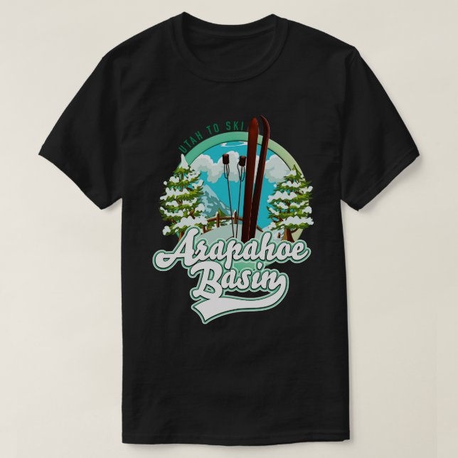 Camiseta Esqui de Arapahoe Basin Utah (Frente do Design)