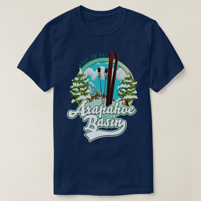 Camiseta Esqui de Arapahoe Basin Utah (Frente do Design)