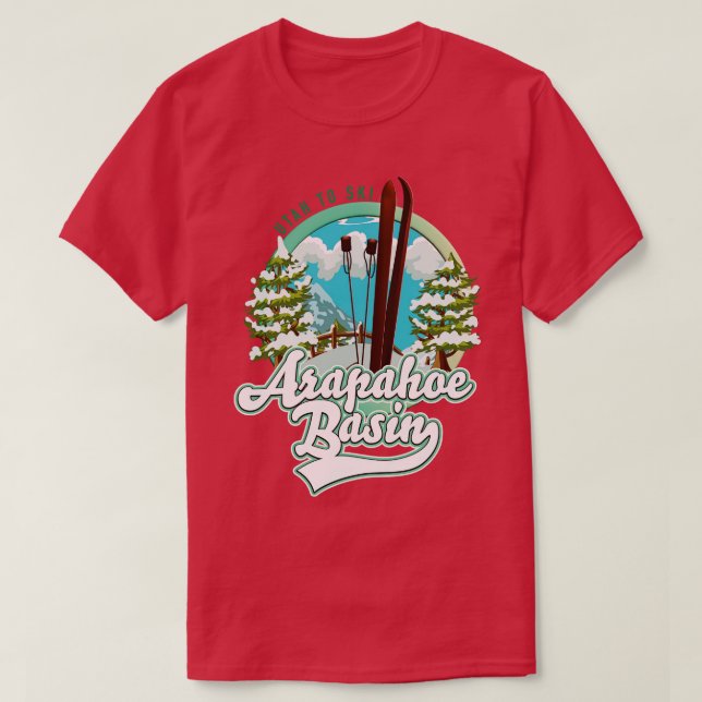 Camiseta Esqui de Arapahoe Basin Utah (Frente do Design)