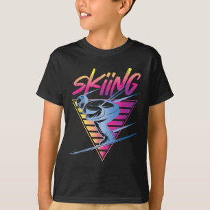 Camiseta Esqui de esqui retroativo dos anos 80