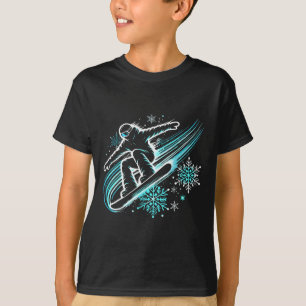 Camiseta Esqui de neve engraçado Esquiador de neve Andar Es