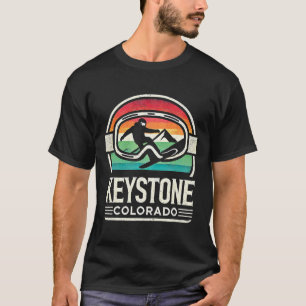 Camiseta Esqui de neve Keystone retrô neve de montanha do C