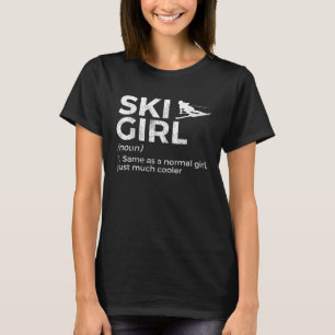 Camiseta Esqui Definição De Rapariga Para Esquiadores