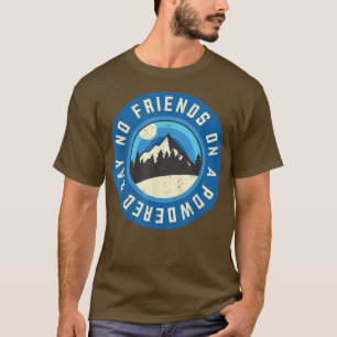 Camiseta Esqui divertido sem amigos em um dia de neve Winte
