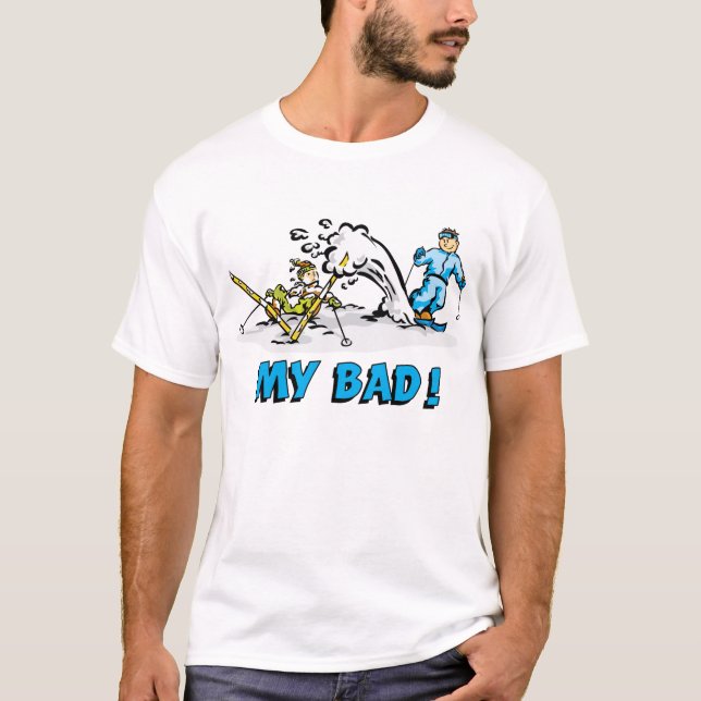 Camiseta Esqui em declive da neve (Frente)