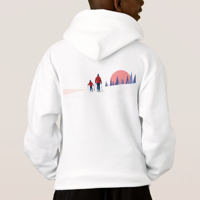 Camiseta Esqui em Família  (Verso)
