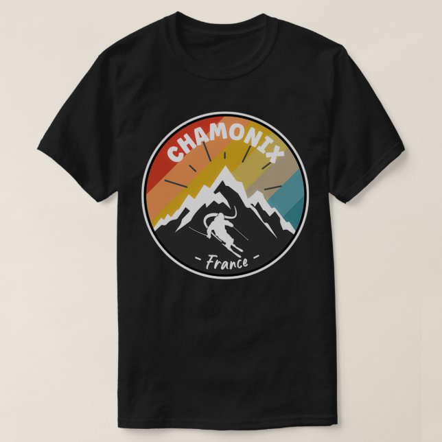 Camiseta Esqui Em França Chamonix (Frente do Design)
