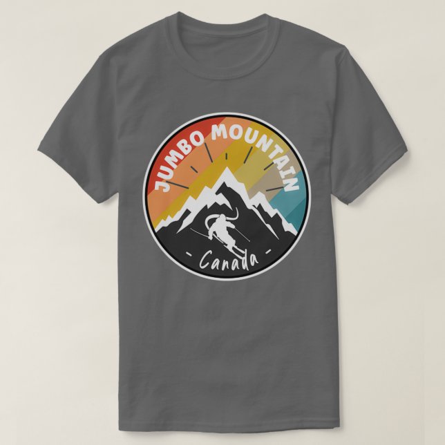 Camiseta Esqui Em Jumbo Mountain No Canadá (Frente do Design)