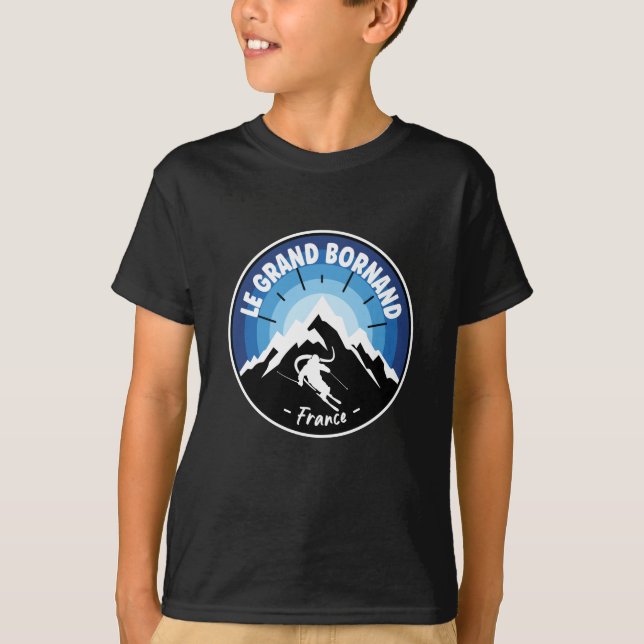 Camiseta Esqui Em Le Grand Bornand France Blue (Frente)