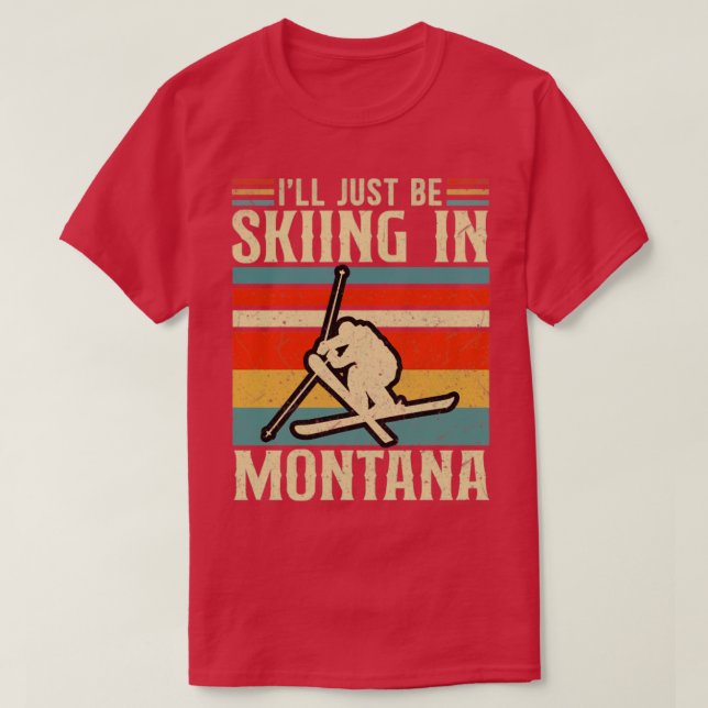 Camiseta Esqui em Montana (Frente do Design)